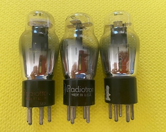 3 RCA 12AU7 12AU7A ECC82 Black Plate Vacuum Tubes Lot Of Three 3 RCA 12AU7 12AU7A ECC82 Black Plate Vacuum Tubes Lot Of Three