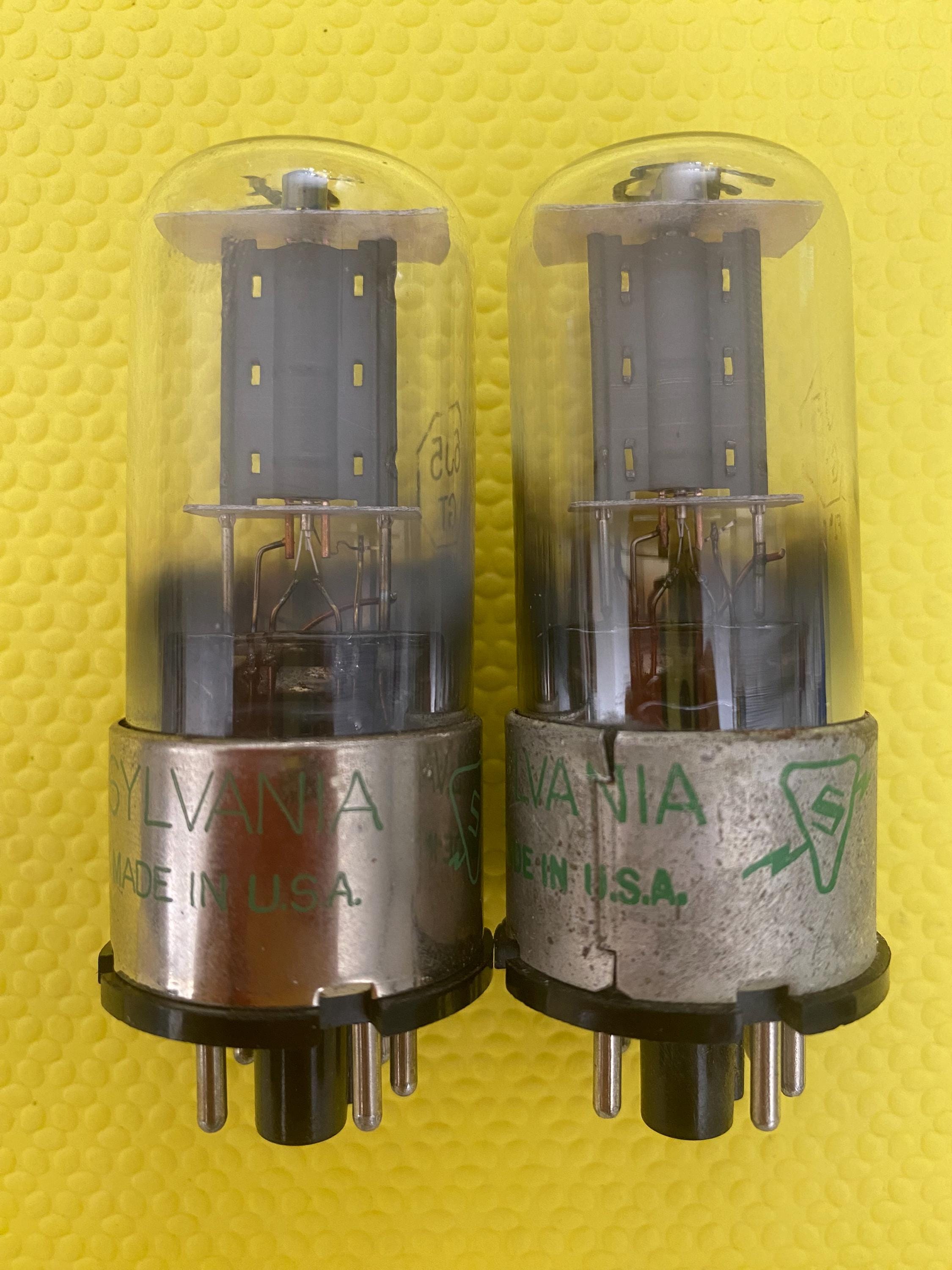SYLVANIA 6AU5GT 真空管 Matched Pair Sylvania 6J5 6J5GT Metal Base Vacuum Tubes Valves Nos