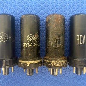 4 RCA 6X5 Vacuum Tubes Valves Rectifiers Lot Of Four