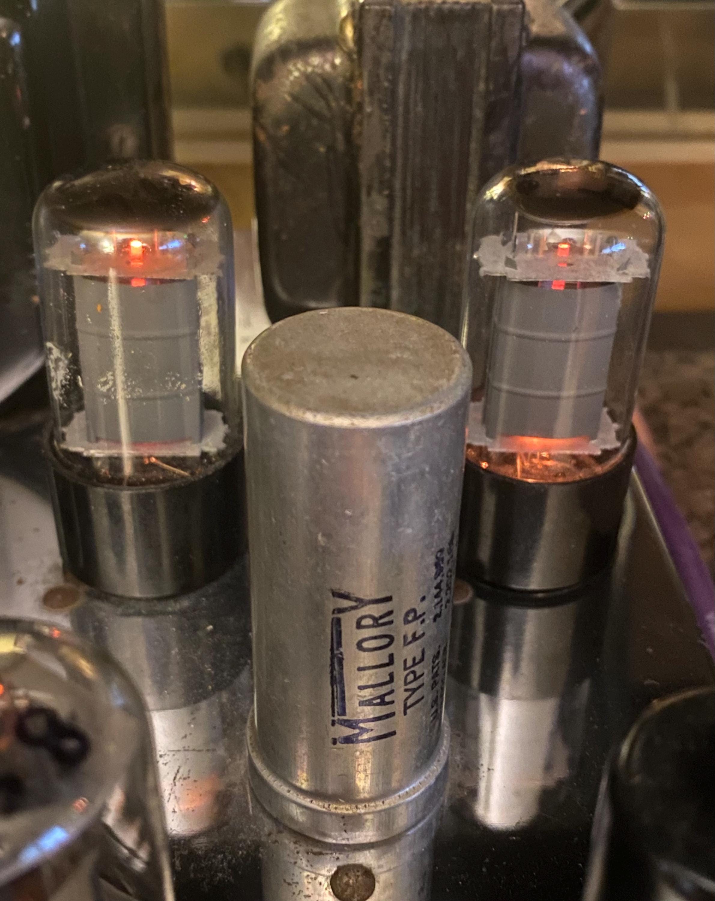 Matched Pair General Electric GE 6V6 6V6GTA Vacuum Tubes Valves
