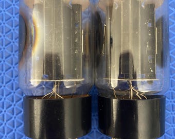 Matched Pair Hytron 6L6 6L6GB Uncle Doug Vacuum Tubes Black Plate