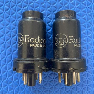 Matched Pair RCA 6C5 Vacuum Tubes Valves NOS-Testing