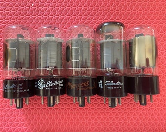 5 US-Made 6AV5 6AV5GT Vacuum Tubes Valves Lot Of Five