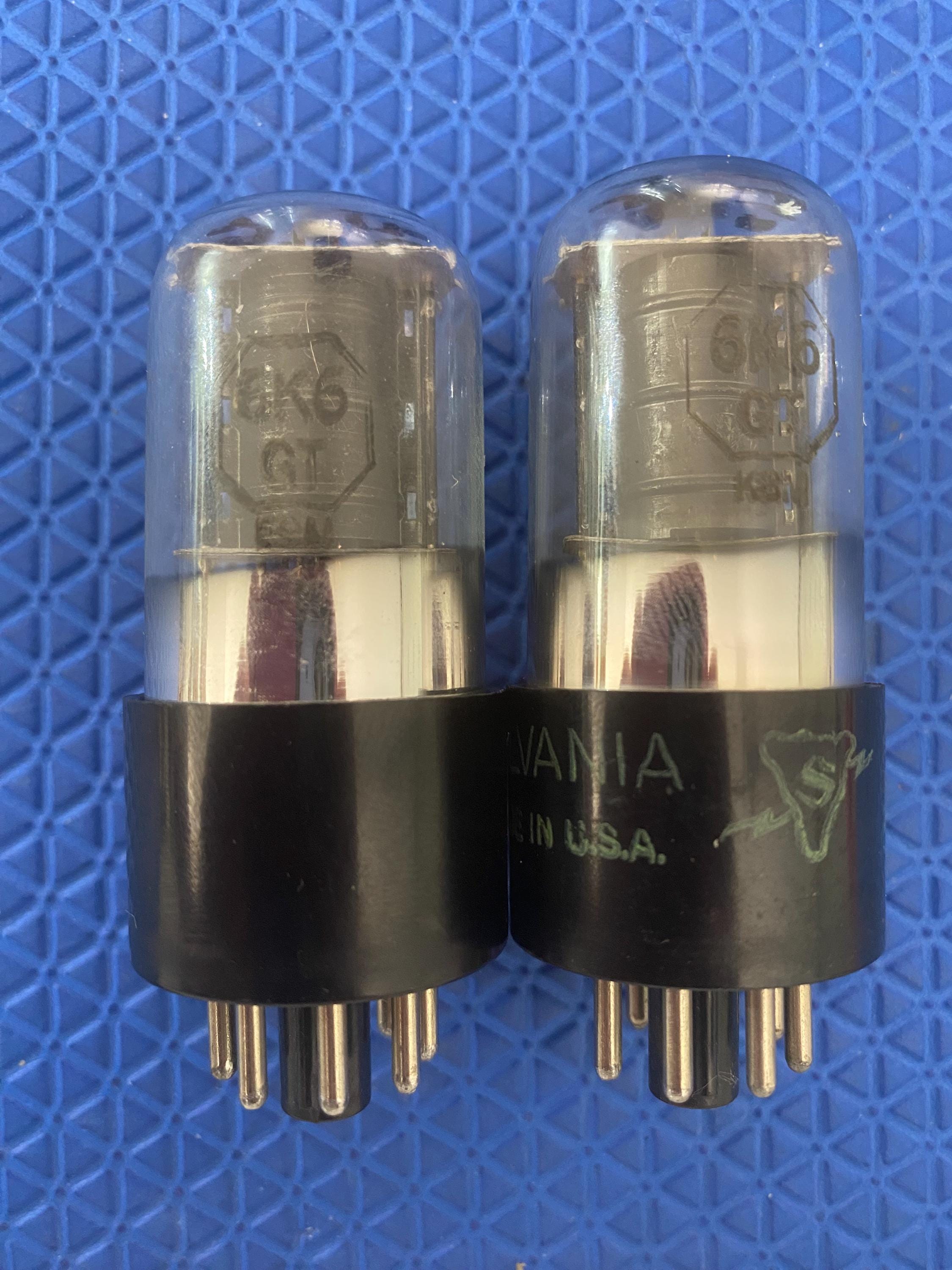 Matched Pair Sylvania 6K6 6K6GT Vacuum Tubes Valves - Etsy