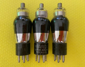 3 Ken-Rad 6D6 Vacuum Tubes Valves Black Glass Lot of Three