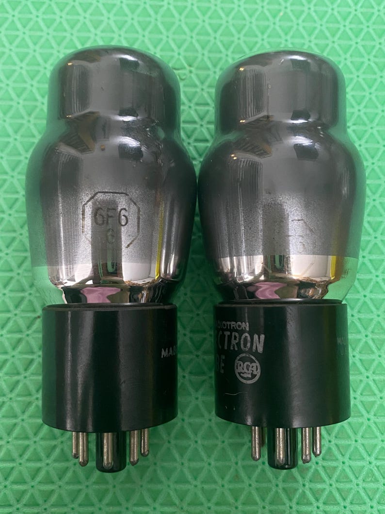Matched Pair RCA 6F6 6F6G Vacuum Tubes ST Shoulder Shape Nos-testing ...