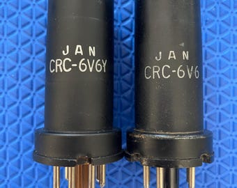 RCA5814WA NOS 真空管　ブラックプレート マッチドペア RCA 6J5 真空管バルブ NOS テスト - Etsy 日本