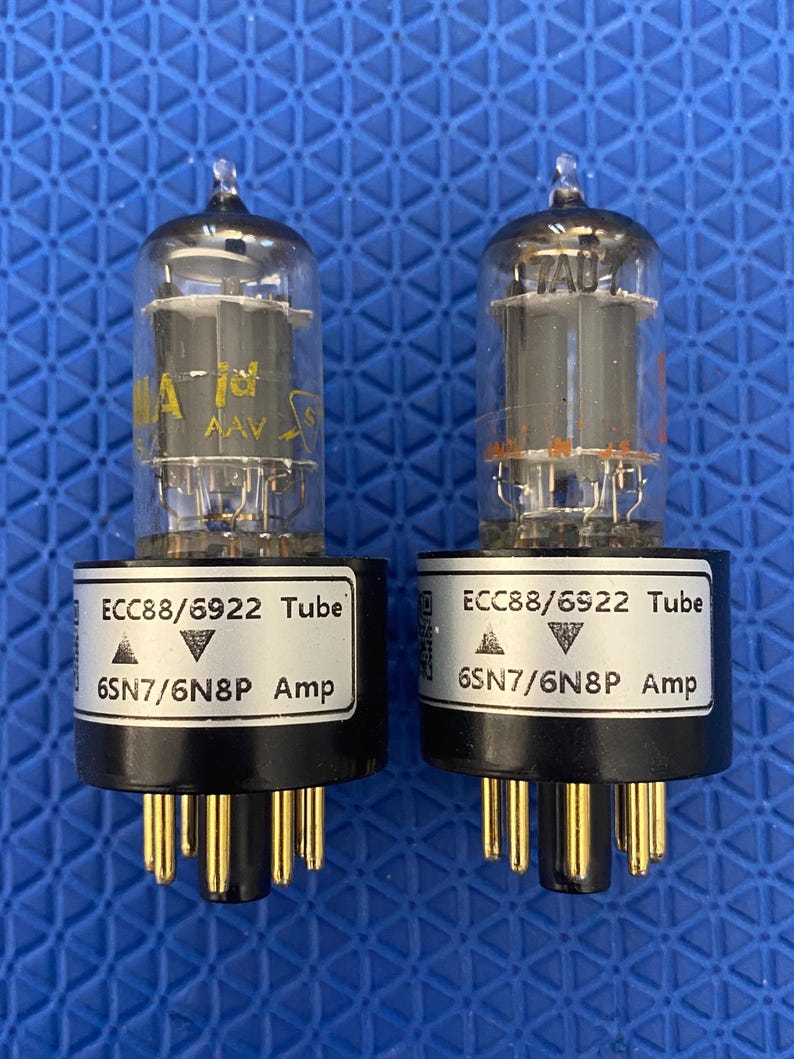 Matched Pair Sylvania 7AU7 Vacuum Tubes Valves Nos-testing 6SN7 ...