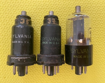 3 Sylvania 6F5 6F5GT Vakuum Röhren Ventile Lot Von Drei
