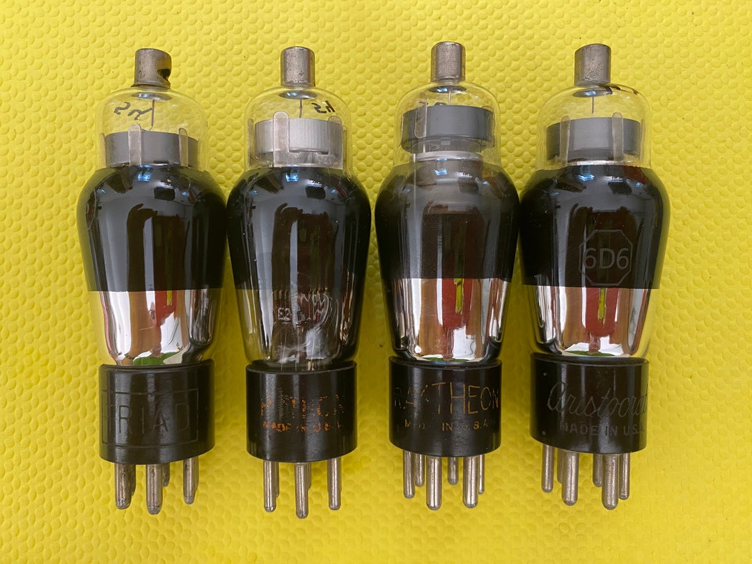 4 Us-made 6D6 Vacuum Tubes Black Glass Lot of Four - Etsy