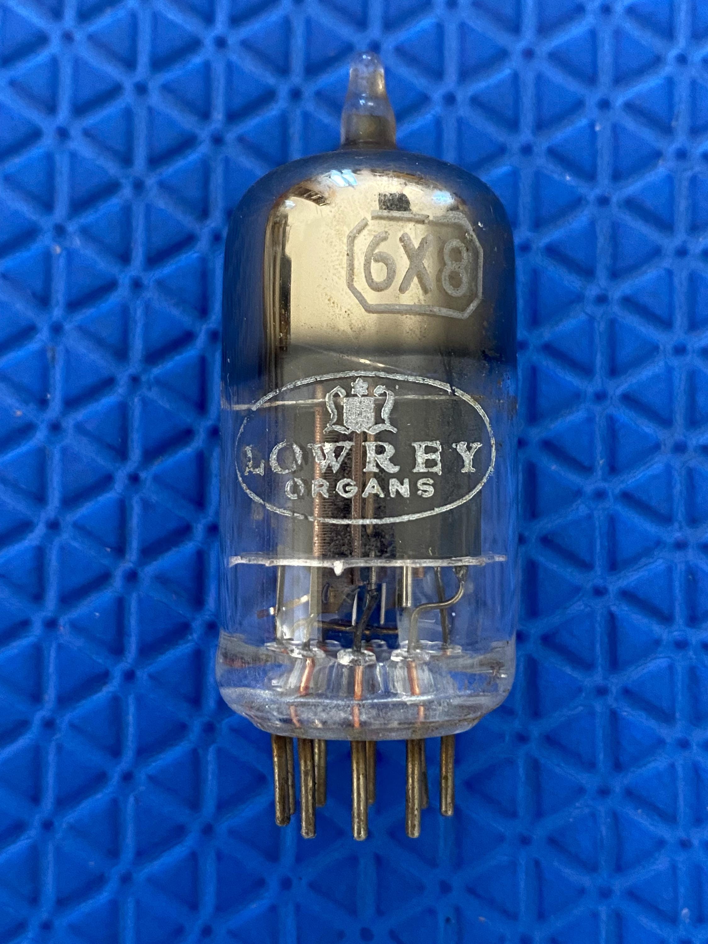 Lowrey Select 6X8 Vacuum Tube Valve RCA Black Plate NOS-Testing