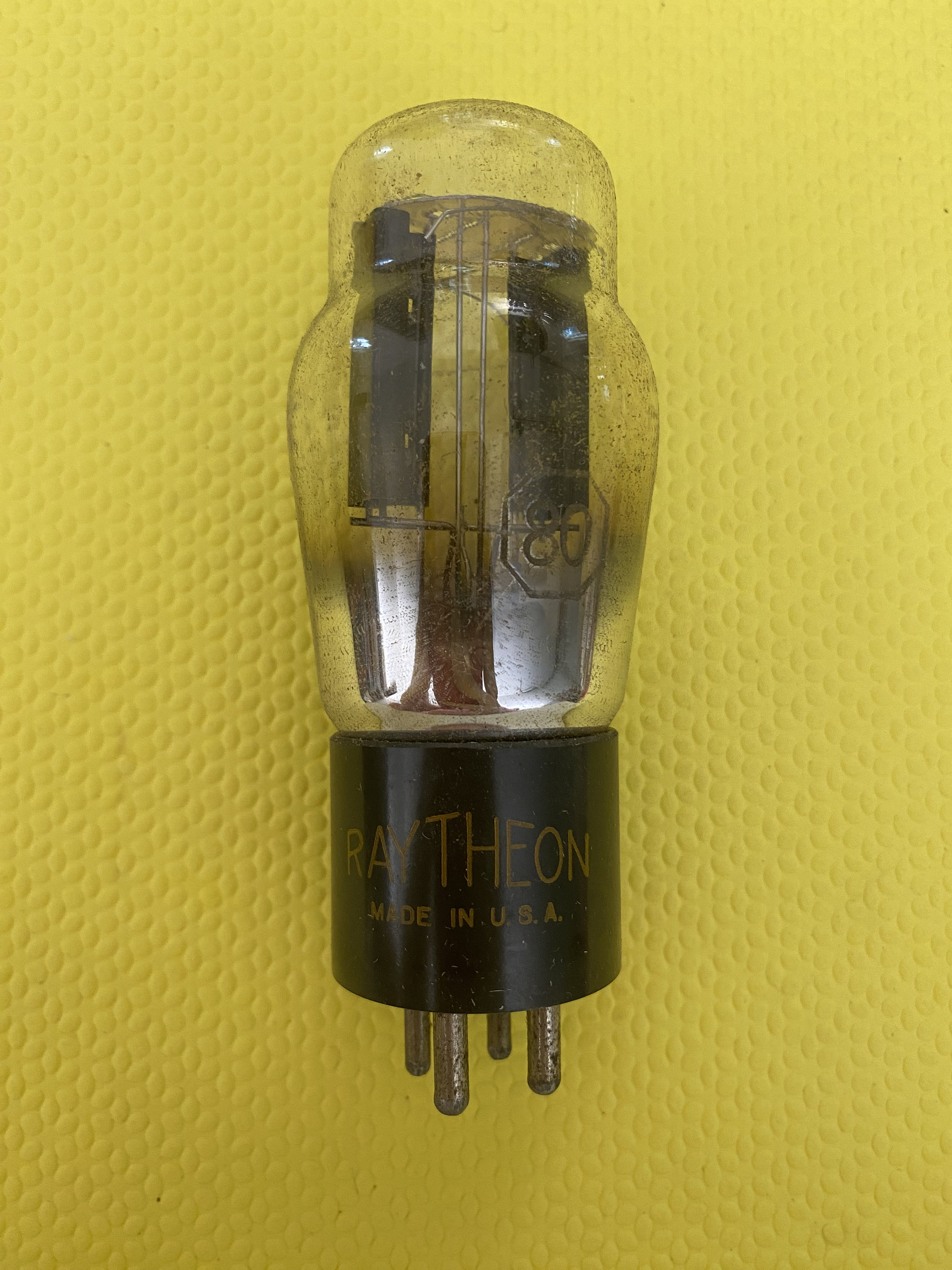 one 80 80S Brimar engraved base rectifier, valve