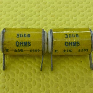 2 IRC 3000 3K Ohm 3 Watt Wire-Wound Precision Resistors NOS NIB Lot Of Two