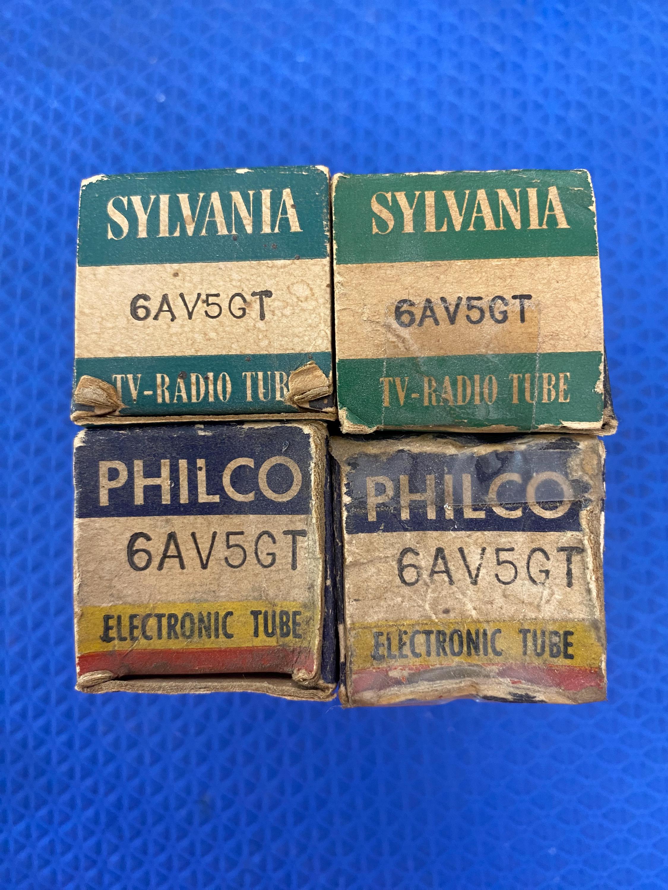 4 Sylvania 6AV5 6AV5GT Vacuum Tubes Valves NOS NIB Lot of Four - Etsy
