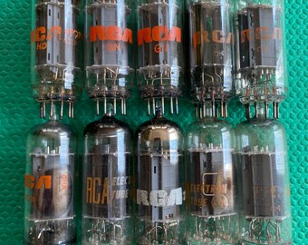 9 RCA 8CG7 8FQ7 6CG8A Vacuum Tubes Valves NOS NIB Lot Of Nine