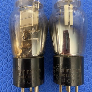 Matched Pair RCA Cunningham Radiotron Number / Type 49 #49 Vacuum Tubes Valves Shoulder ST Shape