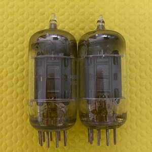 Matched Pair RCA 5963 12AU7 12AU7A Vacuum Tubes Valves Black Plate Industrial-Grade