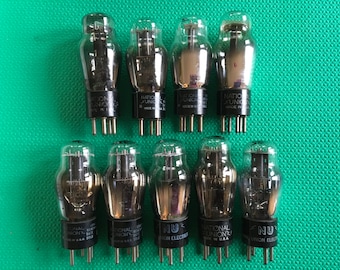 9 National Union NU Number Type 27 #27 Vacuum Tubes Valves Lot Of Nine