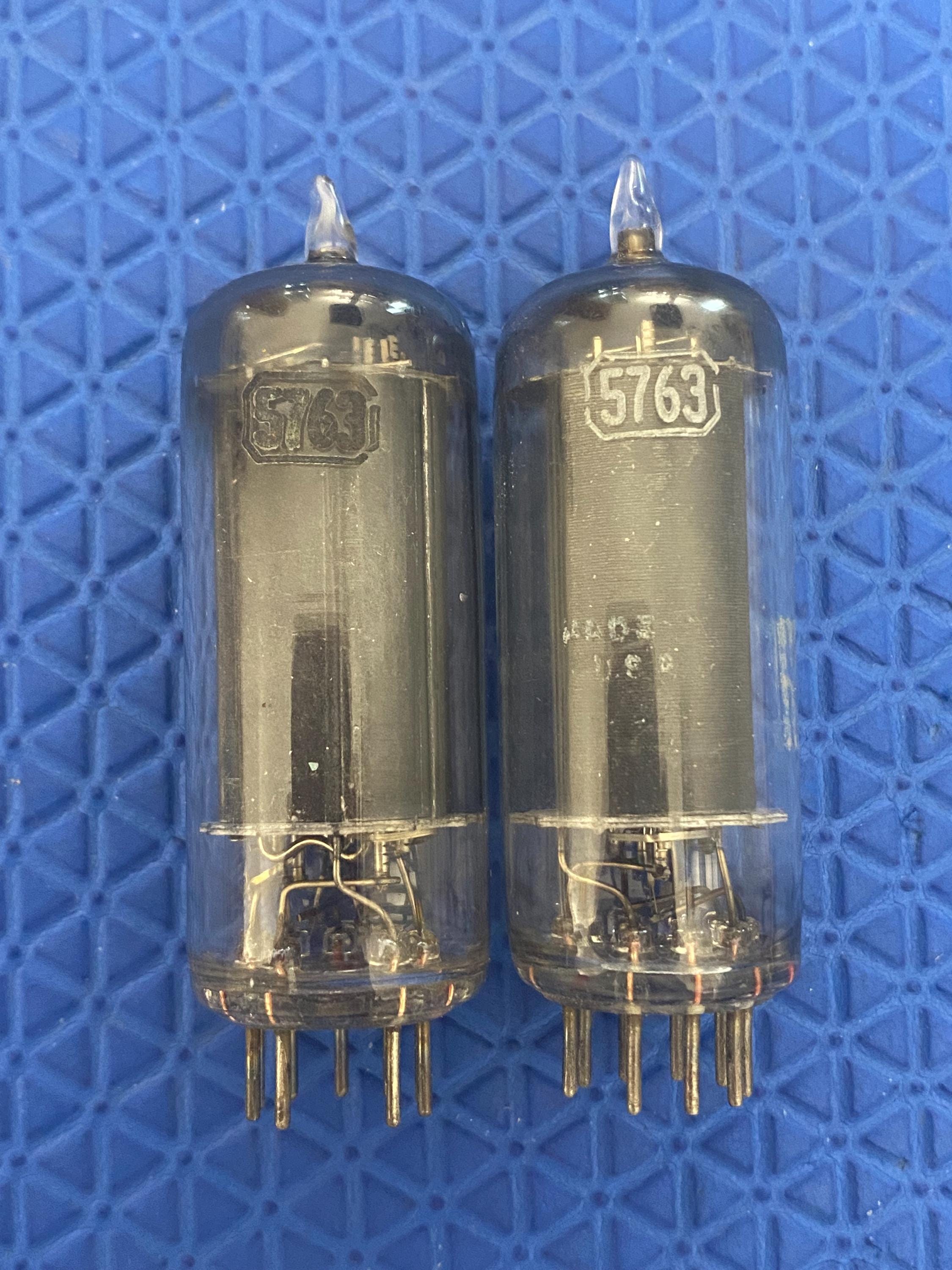 マッチドペア RCA ブラックプレート 5763 真空管 - Etsy 日本