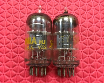 マッチドペア Sylvania 12AV7 真空管 ブラックプレート NOS 新品