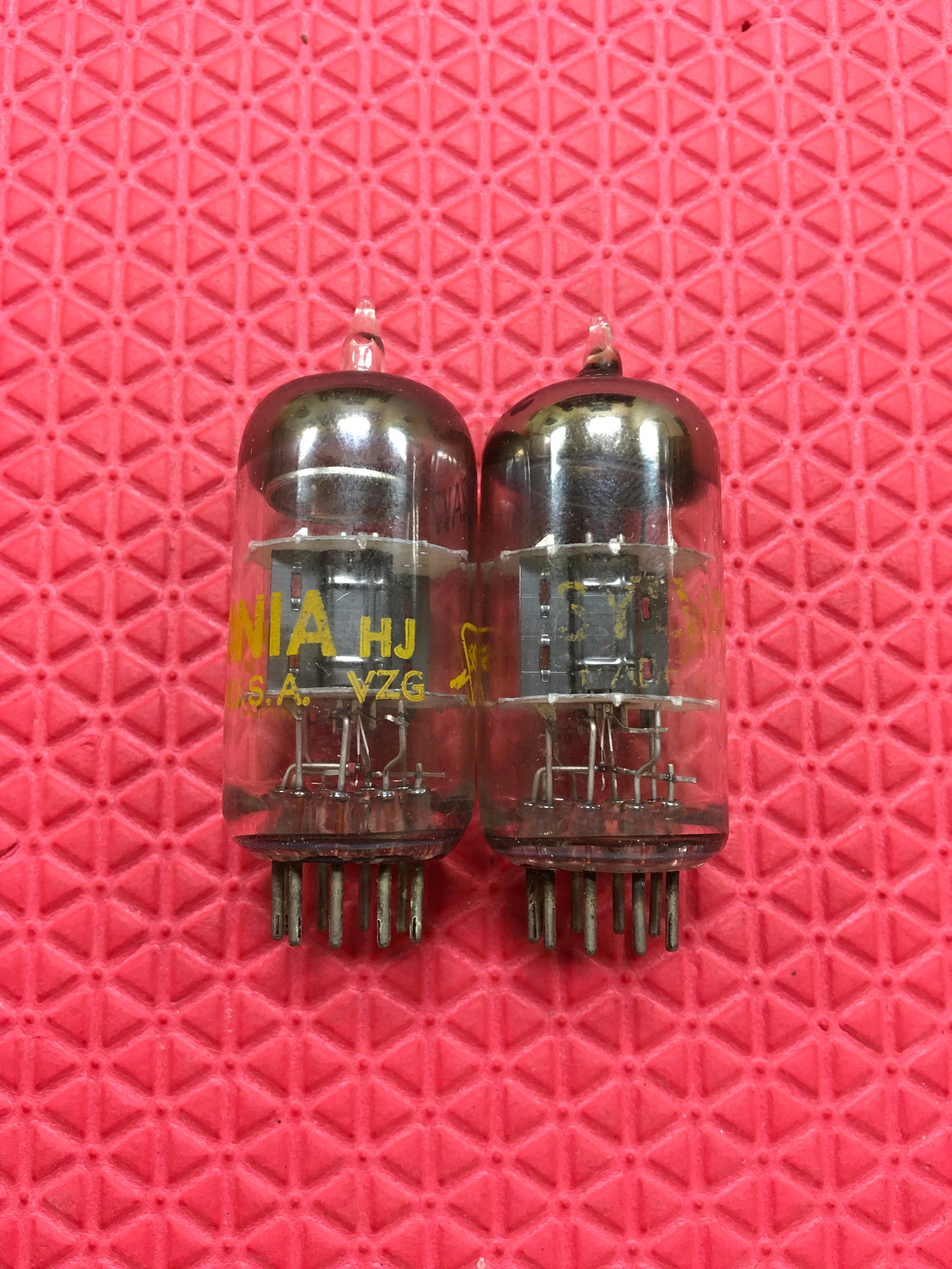 マッチドペア Sylvania 12AV7 真空管 ブラックプレート NOS 新品