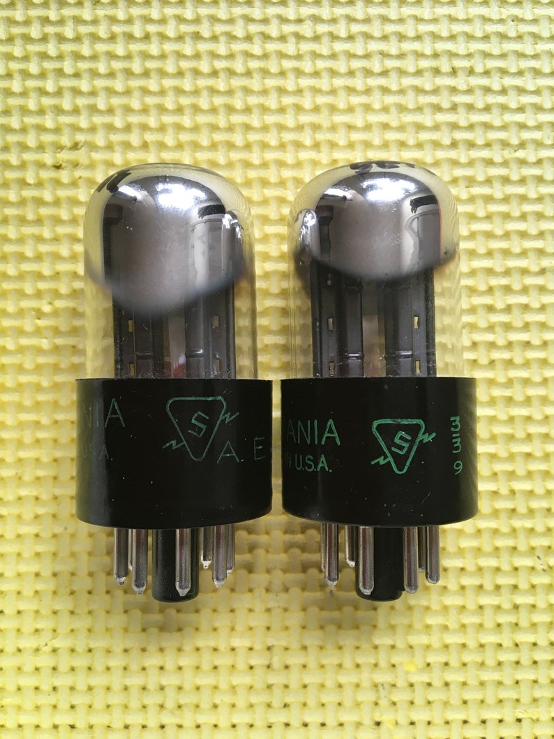 Matched Pair Sylvania Bad Boy 12SN7 12SN7GT Vacuum Tubes Valves NOS NIB