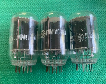 3 General Electric GE 38HE7 Vacuum Tubes Valves NOS NIB Lot Of Three