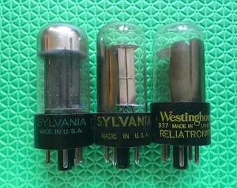 3 US-Made 12AX4 12AX4GT 12AX4GTA 12AX4GTB Vacuum Tubes Valves NOS NIB Lot Of Three