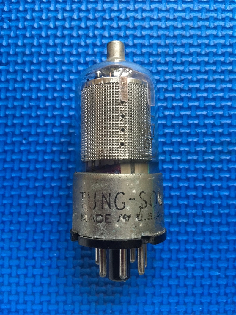 Tung-Sol 6K7 Vacuum Tube Valve Mesh Plate Metal Base