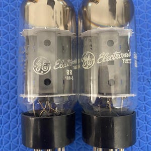 Matched Pair General Electric GE Fat Boy EL34 6CA7 Vacuum Tubes Valves NOS NIB
