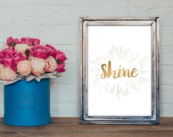 Shine Glitter Art Print, Modern Wall Decor (Digital Download)
