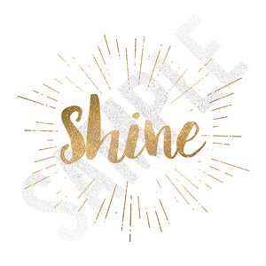 Shine Wall Art, A2, A3, A4, 8x10, Instant Download, Shine Printable, DIY, Digital Download, Decor, Glitter Art, Modern image 4