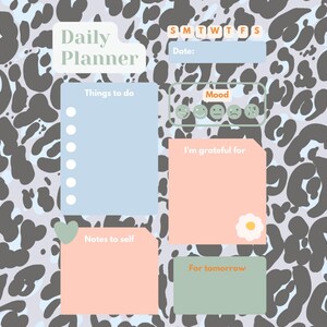 Digital Leopard Print Daily Agenda