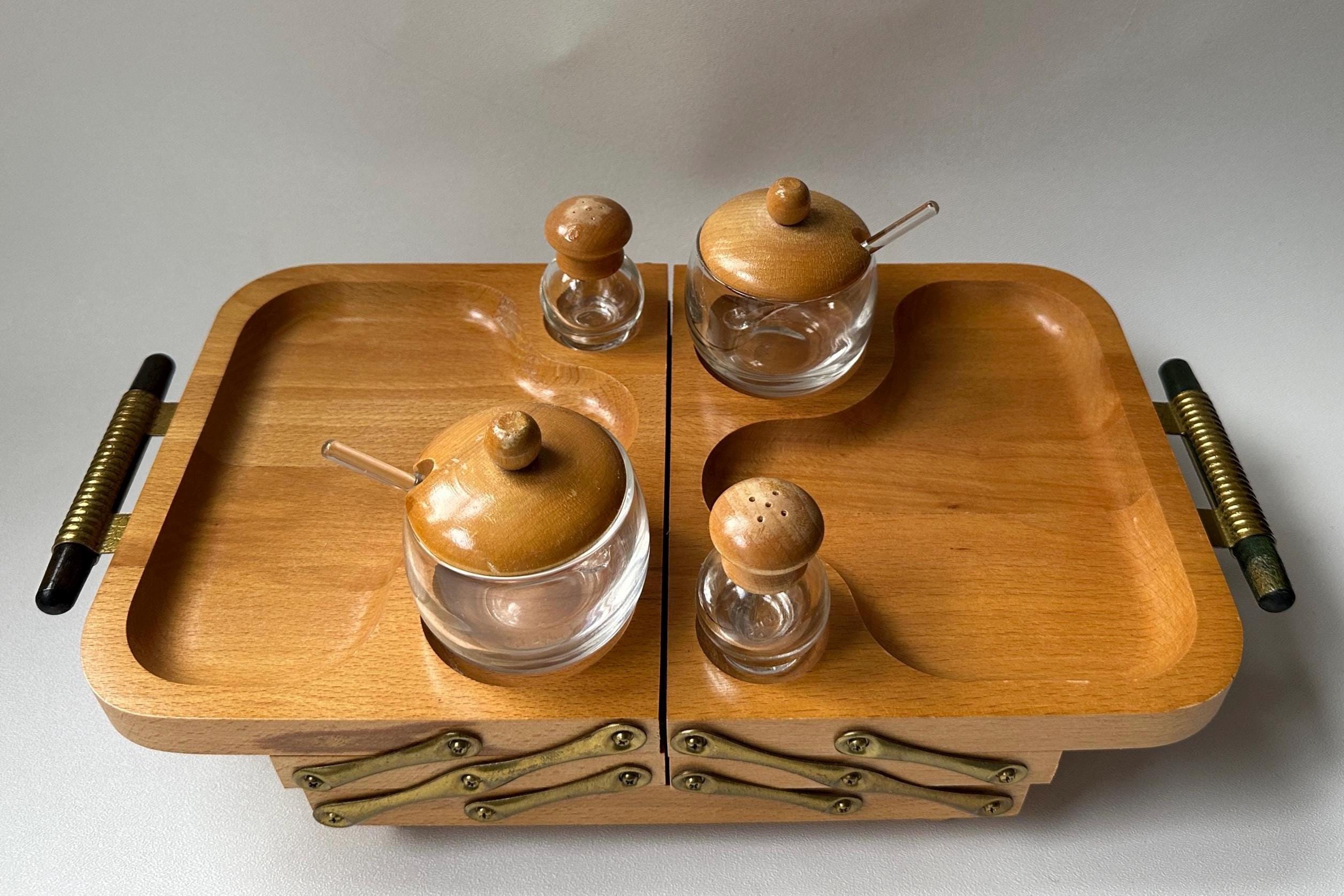 Vintage Karoff Fold-away Buffet Table Server / Charcuterie Board