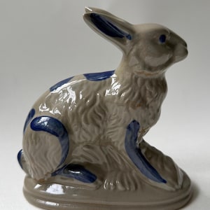 BBP Beaumont Brothers Pottery Salt Glaze Rabbit Bunny Signed Folk Art -TM01