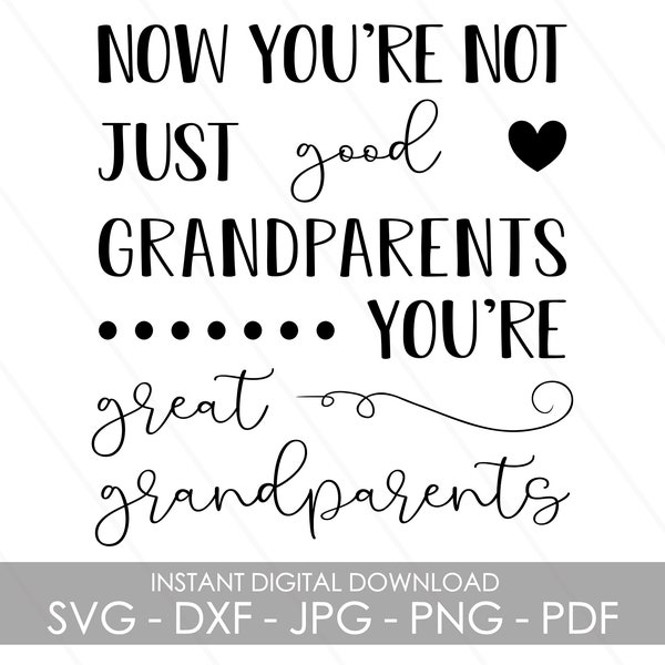 Great Grandparents | Digital Cut File | Instant Digital Download | SVG DXF JPG | For Cricut & Silhouette