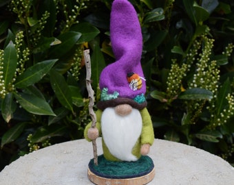 Wool Gnome, Wool Tomte, Felted Gnome, Felt forest man, Wool sculpture, forest folk, hand crafted gnome, needle felted gnome