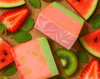 Watermelon Tallow Cold Process Soap
