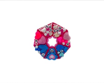 Transgender Pride Flag Pillendoosje: roze bedazzled 7-daags pillendoosje