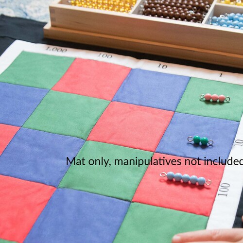 Checkerboard Fabric Math Mat Montessori Cotton Working Mat - Etsy