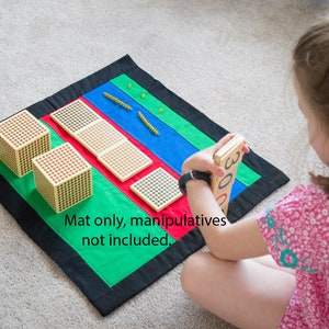 Montessori, Place Value Mat, for the Golden Beads and Stamp Game