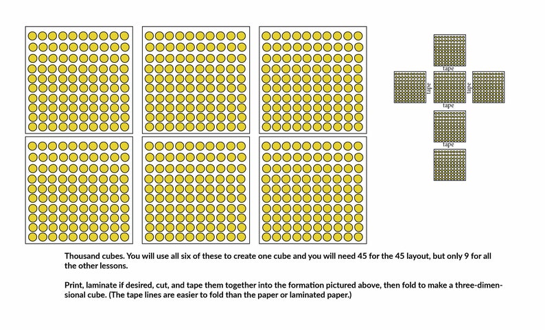 Montessori Golden Bead Material Montessori Printable - Etsy