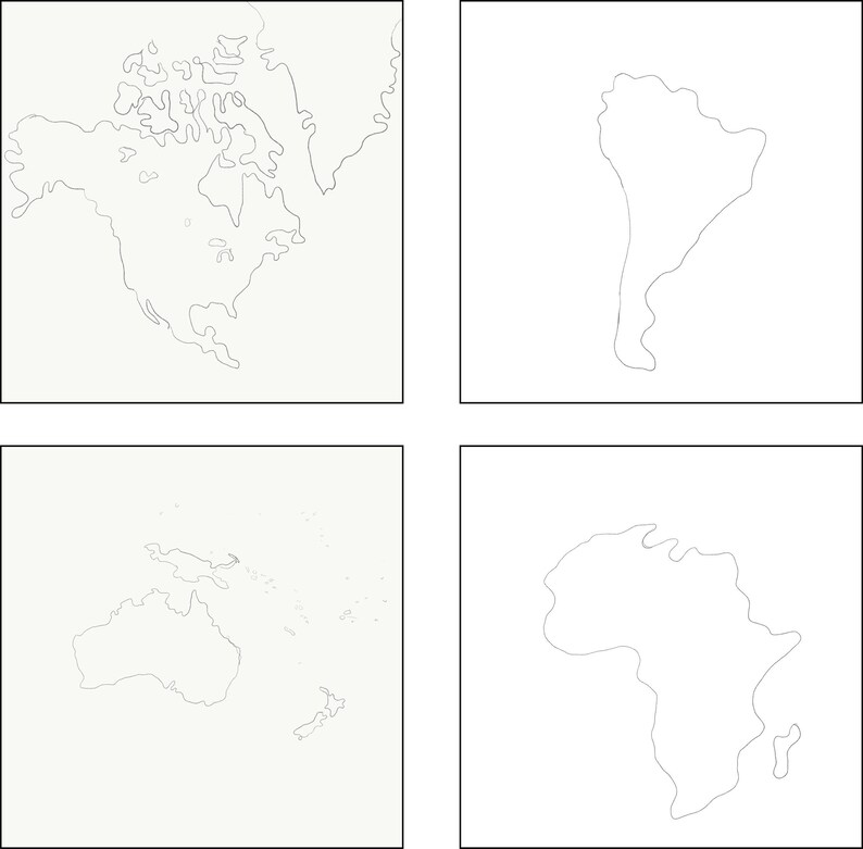 Montessori Map Coloring Pages Montessori Map Work Montessori | Etsy