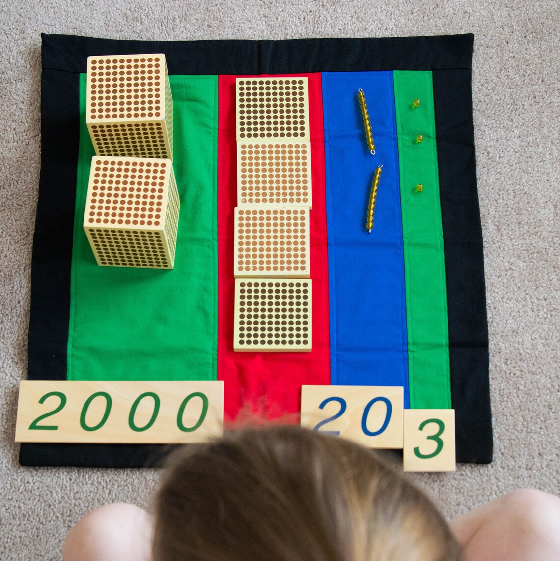 Montessori Mat for Place Value Montessori Materials Etsy