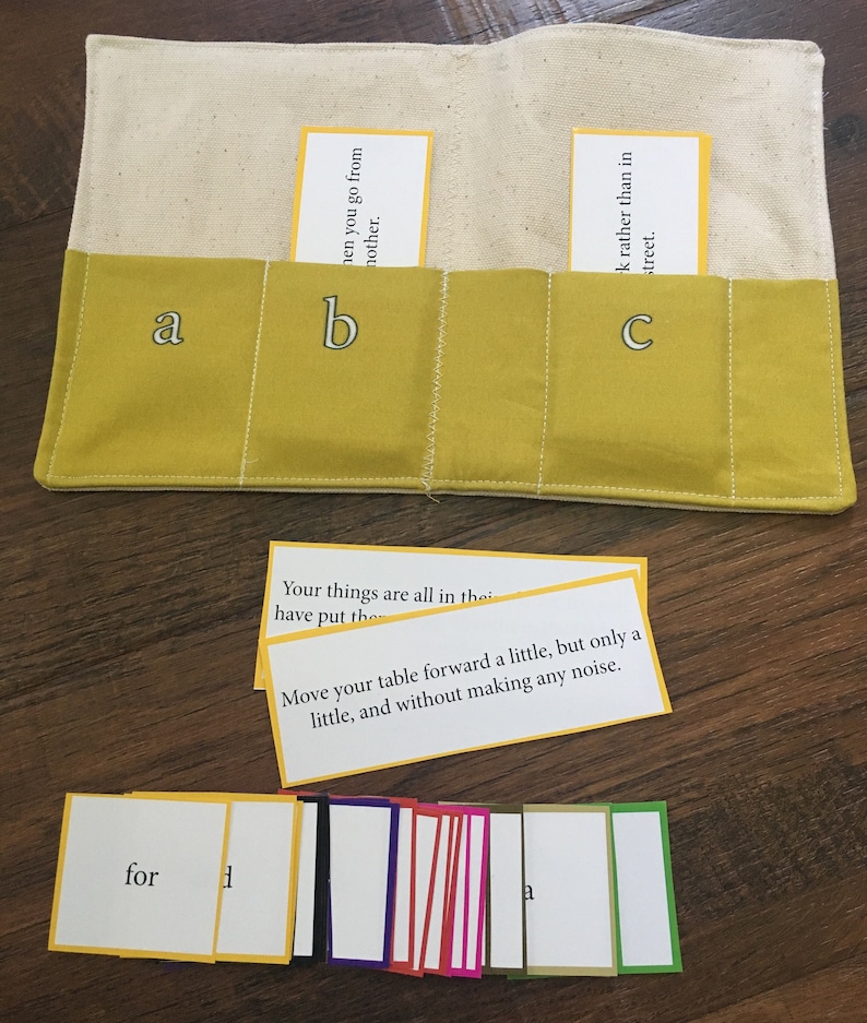 Montessori Elementary Grammar Box, Filling Envelope Set, Command Box Envelope Set, Montessori Language Material image 2