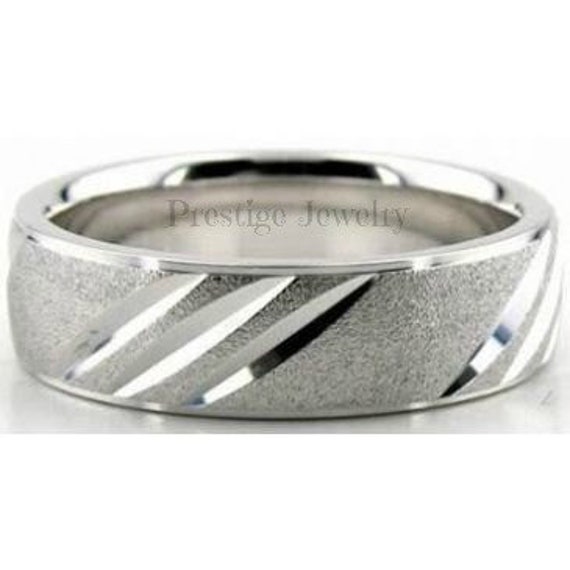 sterling silver mens wedding band