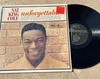 Disco de vinilo vintage inolvidable de Nat King Cole