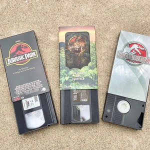 Vintage Lenticular Jurassic Park, The Lost World, III VHS Tapes