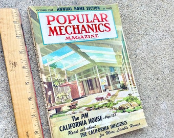 Vintage oktober 1958 Populaire mechanica The PM California House