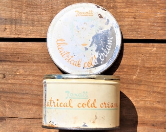 Vintage 1930's/1940's Rexall Drug Store Theatrical Cold Cream Tin